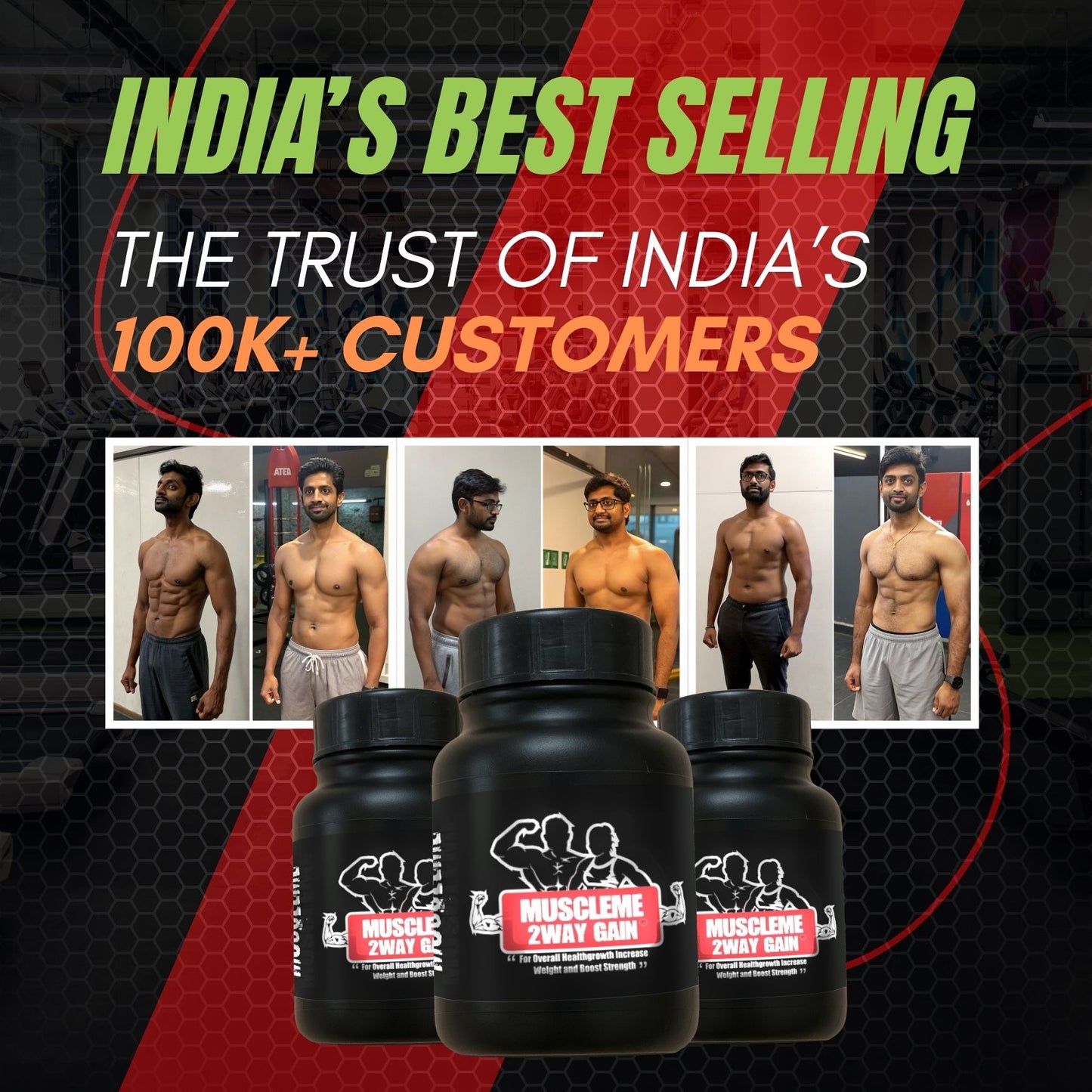 MuscleMe 2Way Gain – Weight Gain & Muscle Support the Natural Way