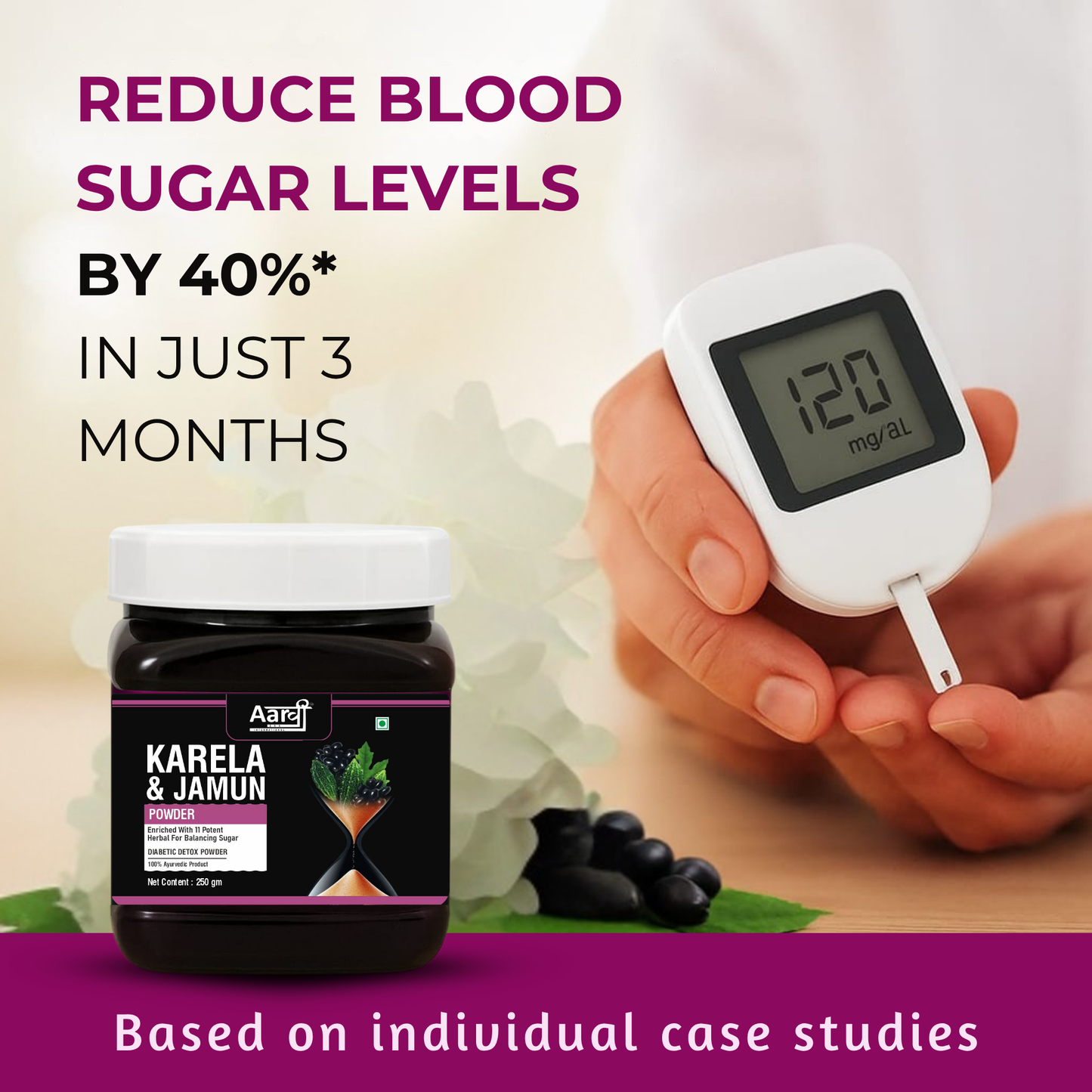 Karela Jamun Powder – Natural Blood Sugar Support | Ayurvedic Blend for Diabetes & Digestion