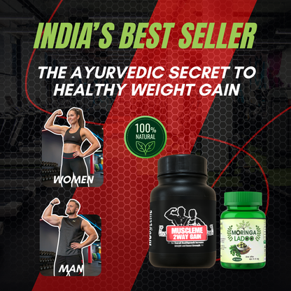 Ayurvedic Weight Gain + Moringa Ladoo Combo – Natural Strength & Nourishment
