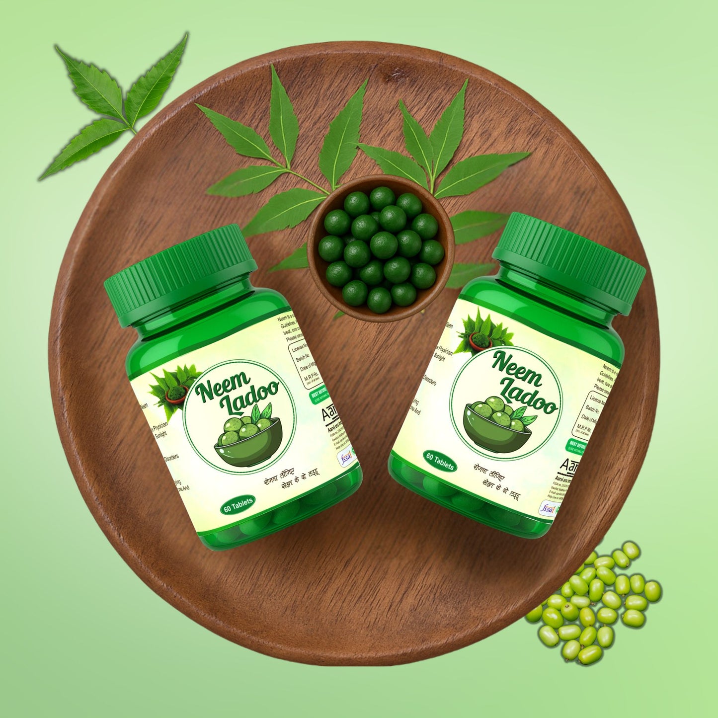 🌿 Neem Ladoo – Herbal Ladoo for Detox & Skin Health (120 Ladoo)