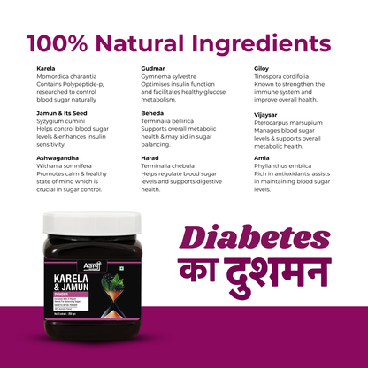 Karela Jamun Powder – Natural Blood Sugar Support | Ayurvedic Blend for Diabetes & Digestion