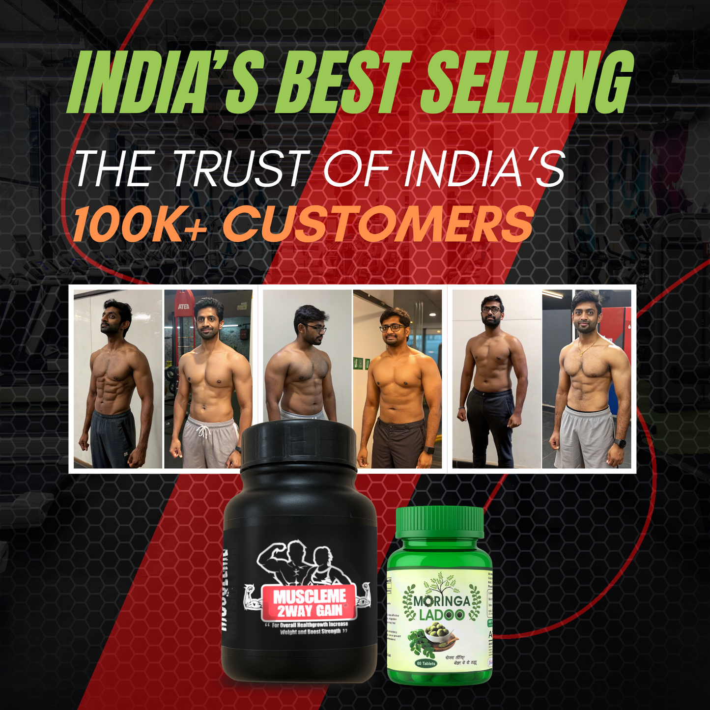 Ayurvedic Weight Gain + Moringa Ladoo Combo – Natural Strength & Nourishment