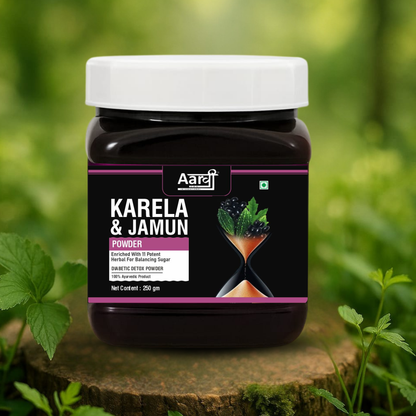 Karela Jamun Powder – Natural Blood Sugar Support | Ayurvedic Blend for Diabetes & Digestion