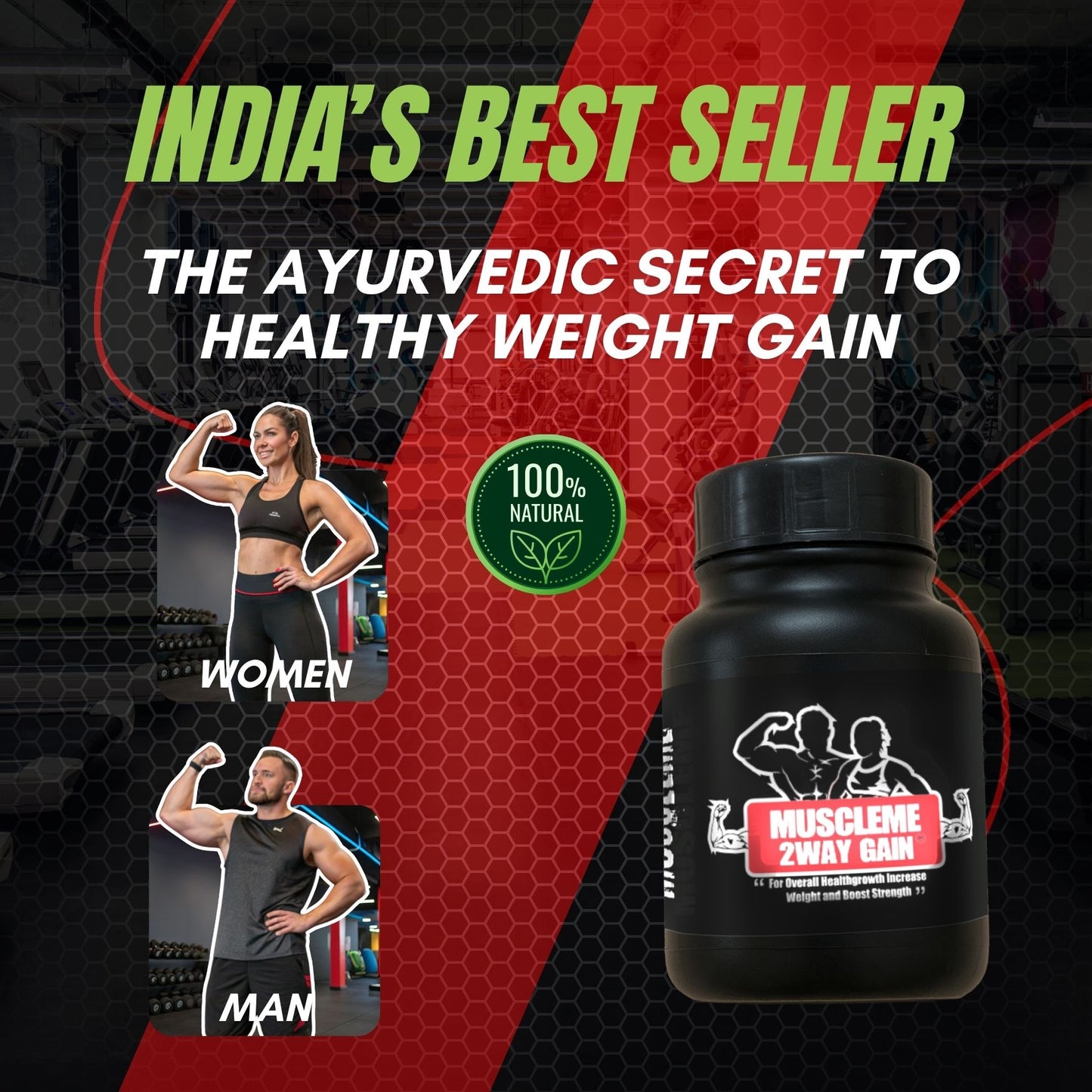 MuscleMe 2Way Gain – Weight Gain & Muscle Support the Natural Way